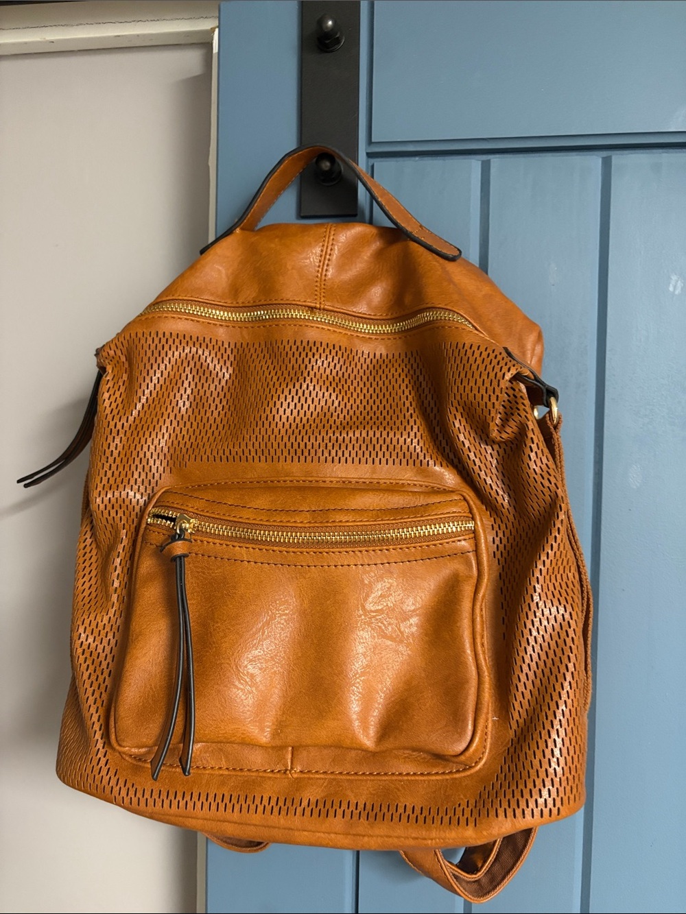 Tan Leather Backpack - Classic Casual Carry